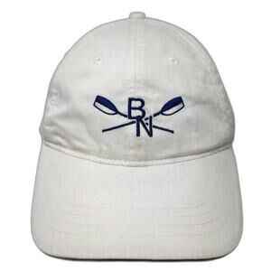 Zkapz Baseball Cap White One Size Slideback Navy Oars Sandwich Bill Rowing Hat